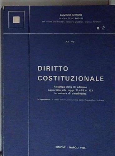 Diritto costituzionale simone - diritto,