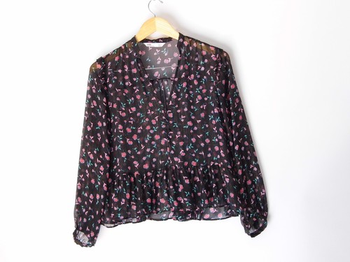 Blusa donna nera - , denim