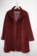Cinzia Rocca Bellissimo Cappotto Bably Lama e Lana Borgogna, UK 16, Lana Piacenza