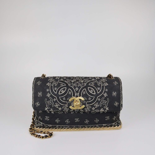 Borsa chanel nera tessuto - borsa,