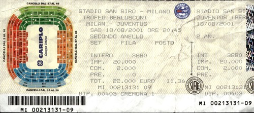 Biglietto stadio san siro - biglietto,