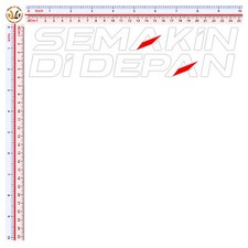 semakin di depan sticker cropped moto helmet sponsor adesivi pre spaziato cm. 25