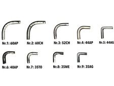 Set fisarmonica 25x soffietto soffietto metallo angoli fisarmonica metal corner soffietto
