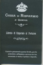 CASSA DI RISPARMIO DI GENOVA FILIALE DI SESTRI LIBRETTO DI RISPARMIO 1929