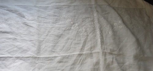 Lenzuolo misto lino con ricami - lenzuolo,