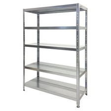 Scaffale acciaio grima 5 ripiani 260 kg zincato doppio montaggio 120x195x50 cm
