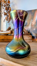 Vase Art Nouveau irisé verre