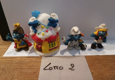 (002) Puffi Smurfs PEYO della SCHLEICH anni 70-80 misti completi e non, lotto 02