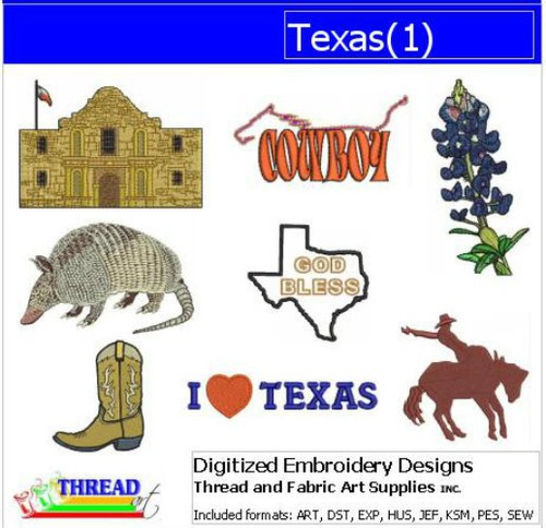 Set disegno ricamo - -, texas(1)