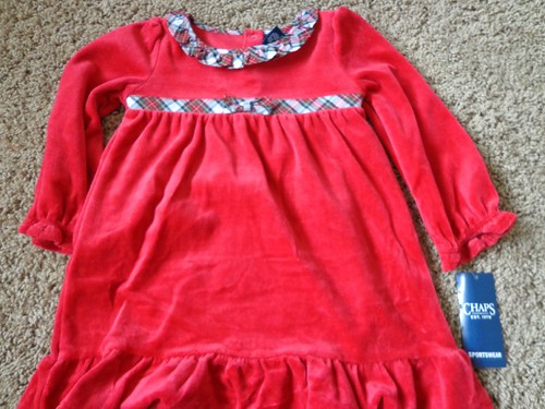 Abito manica lunga - , rosso/plaid
