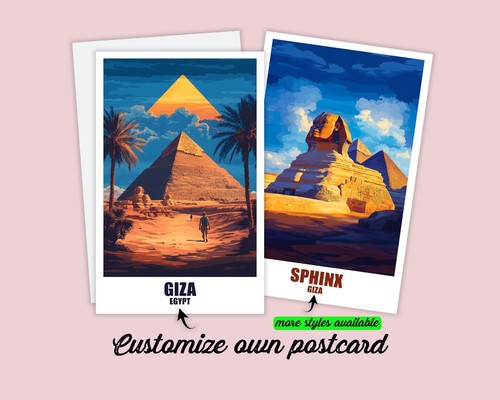 Giza cartolina poster sfinge - poster,