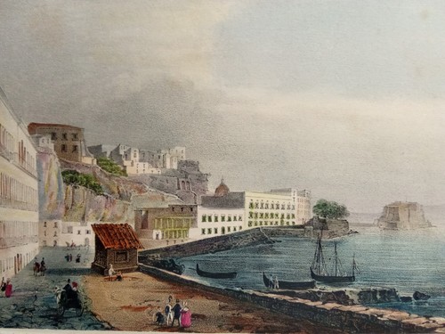 Antica stampa napoli - antica, santa