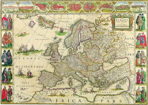 Antica mappa europa - antica,
