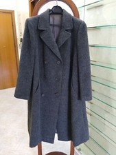 Cappotto Oliver donna lana cotta grigio scuro antracite tg 51 lungo caldo usato 