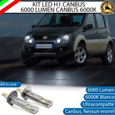 KIT LED H1  FENDINEBBIA PER FIAT PANDA MK2 CROSS 6000K 6000 LUMEN ULTRACOMPATTE