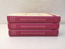 Manuale Di Storia Della Filosofia 1/3 Completa Adorno Gregory Laterza CDE -D14