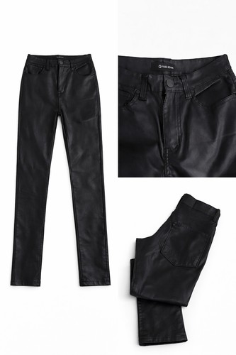 Pantalone uomo nero ecopelle