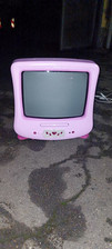 Disney Princess Retro Color TV Pink P1310ATV w/Built-in DVD player 13" *Read*