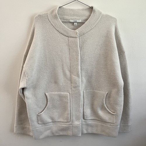 Cardigan misto lana panna - lana,