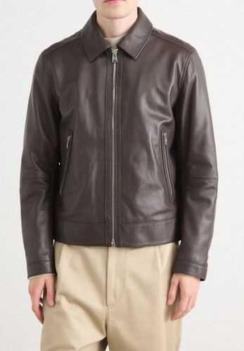 Giacca pelle marrone - pelle, da
