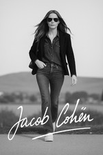 Jacob Cohen Premium Denim 713 – Graphite Grey Reflections, Size 28, NEW