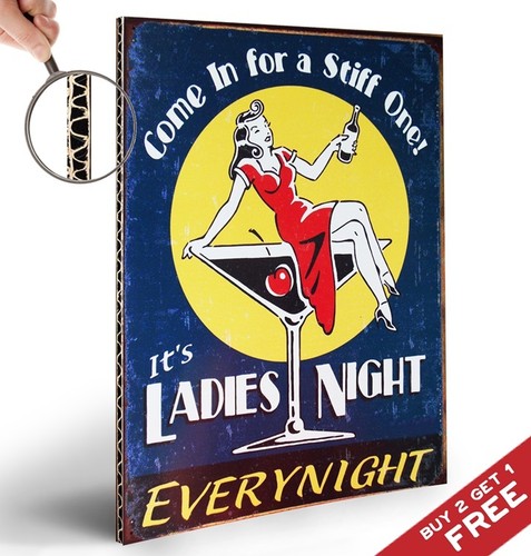 Poster retrò donna notte - da,