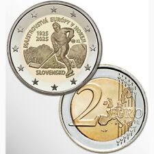 2 EURO SLOVACCHIA 2025 - HOCKEY - FDC DA ROTOLINO - SUBITO DISPONIBILE!!!