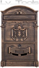 CASSETTA POSTALE PORTALETTERE ACCIAIO ZINCATO FINITURA BRONZO ANTICO TECHNOMAX