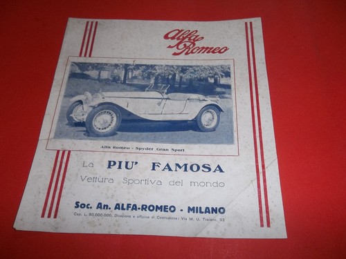 Pubblicita 1931 auto alfa - pubblicita',