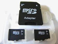 2 schede microSD da 1 GB (2 x scheda micro SD 1 GB) + adattatore usato