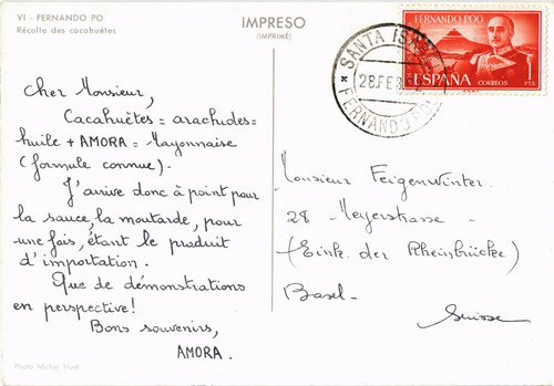 Spagna 1961 cartolina - di, santa