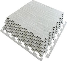 Grande tappetino in legno espanso grigio garage esercizio palestra ginnastica fitness piastrelle pavimento