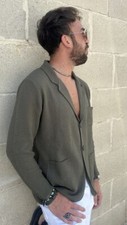 CARDIGAN UOMO COTONE MAGLIERIA  GIACCA LAVORATA A  MAGLIA  MADE IN ITALY 100%