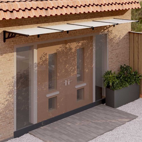 Tettoia per porta nero - tettoia, e