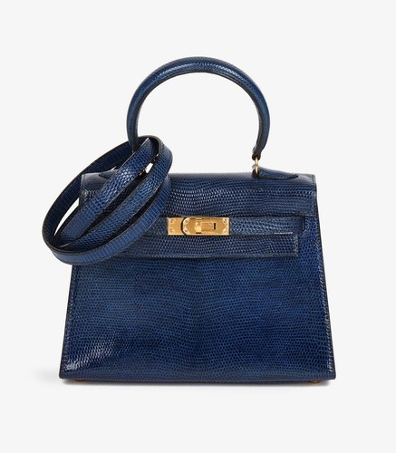 Hermès zaffiro blu lucertola - blu,
