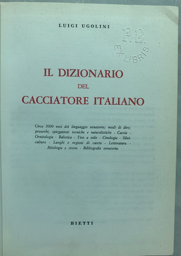 Dizionario del cacciatore