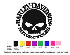 ADESIVO STICKERS AUTO MOTO CASCO LOGO HARLEY DAVIDSON TESCHI NERO O ALTRO COLORE