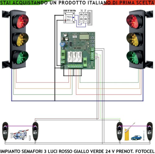 Kit impianto semaforo luci - kit, 3