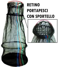 Retino con Sportello Portapesci Rete Nassa Pesca Trote Lago Mare Orata Spigola
