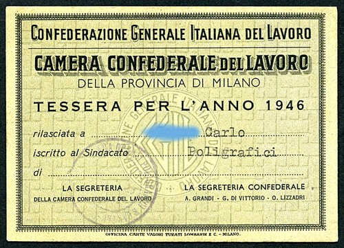 Tessera sindacale i l - tessera,