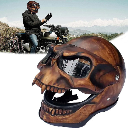 Teschio casco visiera flip - teschio,