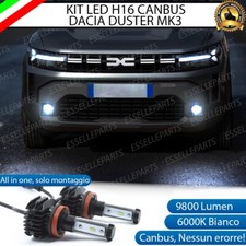 KIT FULL LED H16 6000K 9800 LUMEN CANBUS FENDINEBBIA PER DACIA DUSTER MK3