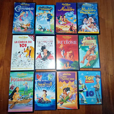 Lotto 11 VHS Film Disney originali Re Leone Aladdin Sirenetta Cenerentola 101