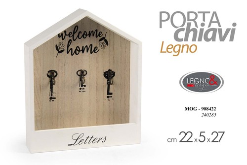 Portachiavi parete legno