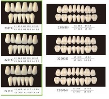 DENTI PROTESI RESINA  T SERIE  3 STRATI SET KAIYU  BOCCA COMPLETA