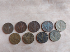 5 centesimi impero 1936 1943, SERIE COMPLETA TUTTE LE 9 MONETE (2724)