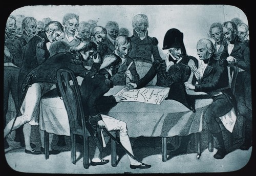 Nelson explaining plan - explaining, of