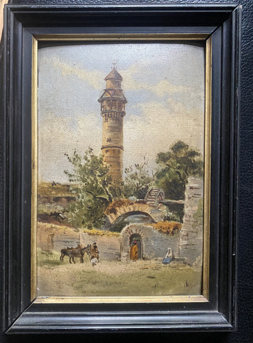 Biedermeier medieval tower - biedermeier,