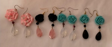 lotto stock 4 paia orecchini vintage a monachina anni 1980 1990 fiori