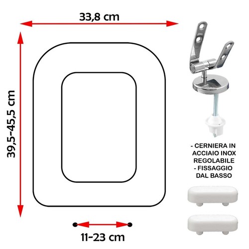 Sedile copriwater compatibile - sedile,